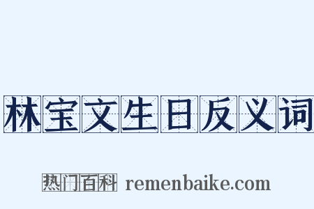 林宝文生日反义词是什么意思的图片